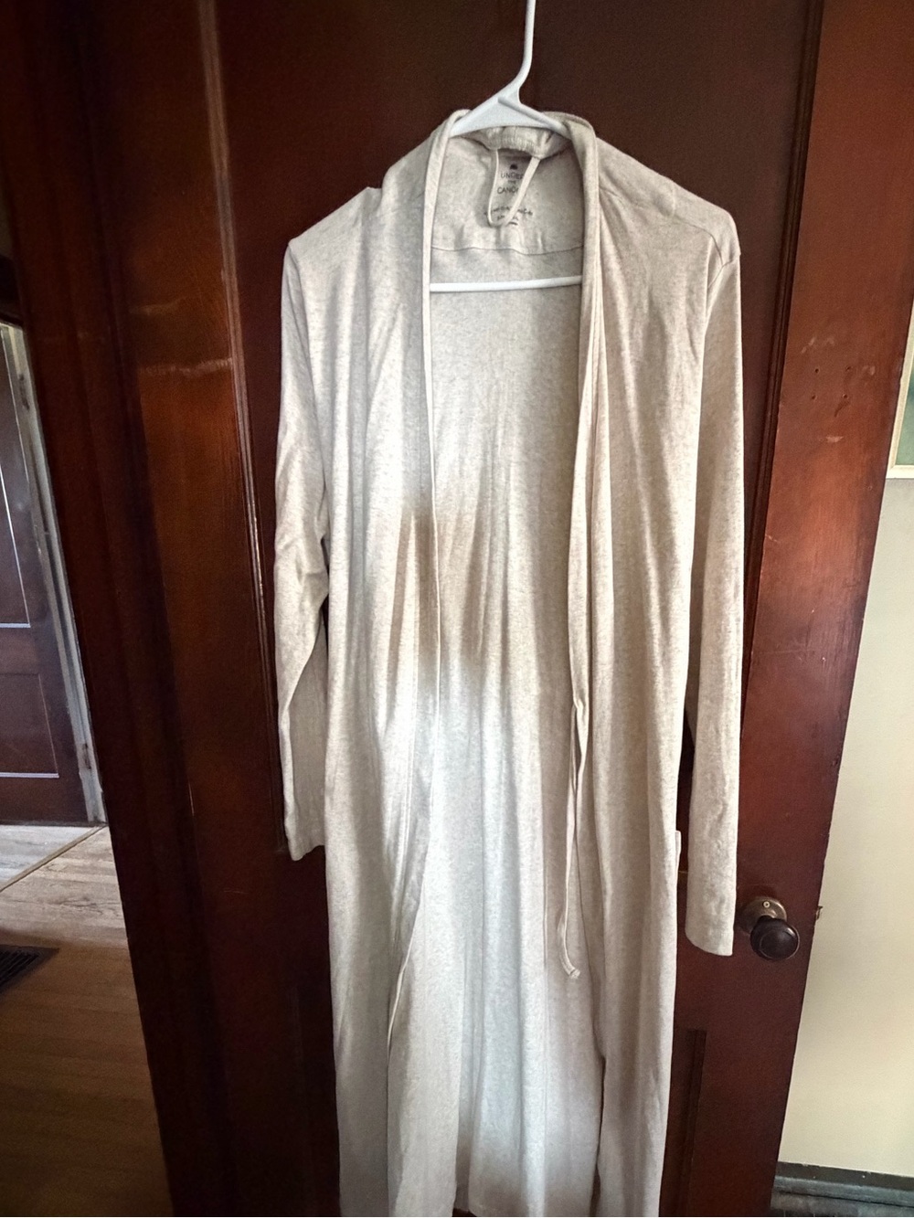 Under the Canopy Robe Women's XL/XXL 100% Organic Cotton Kimono Lounge Oatmeal